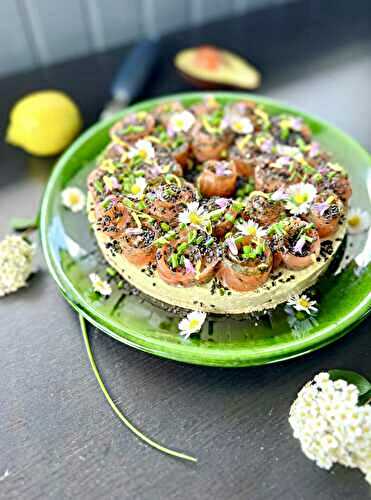 Cheesecake salé avocat saumon