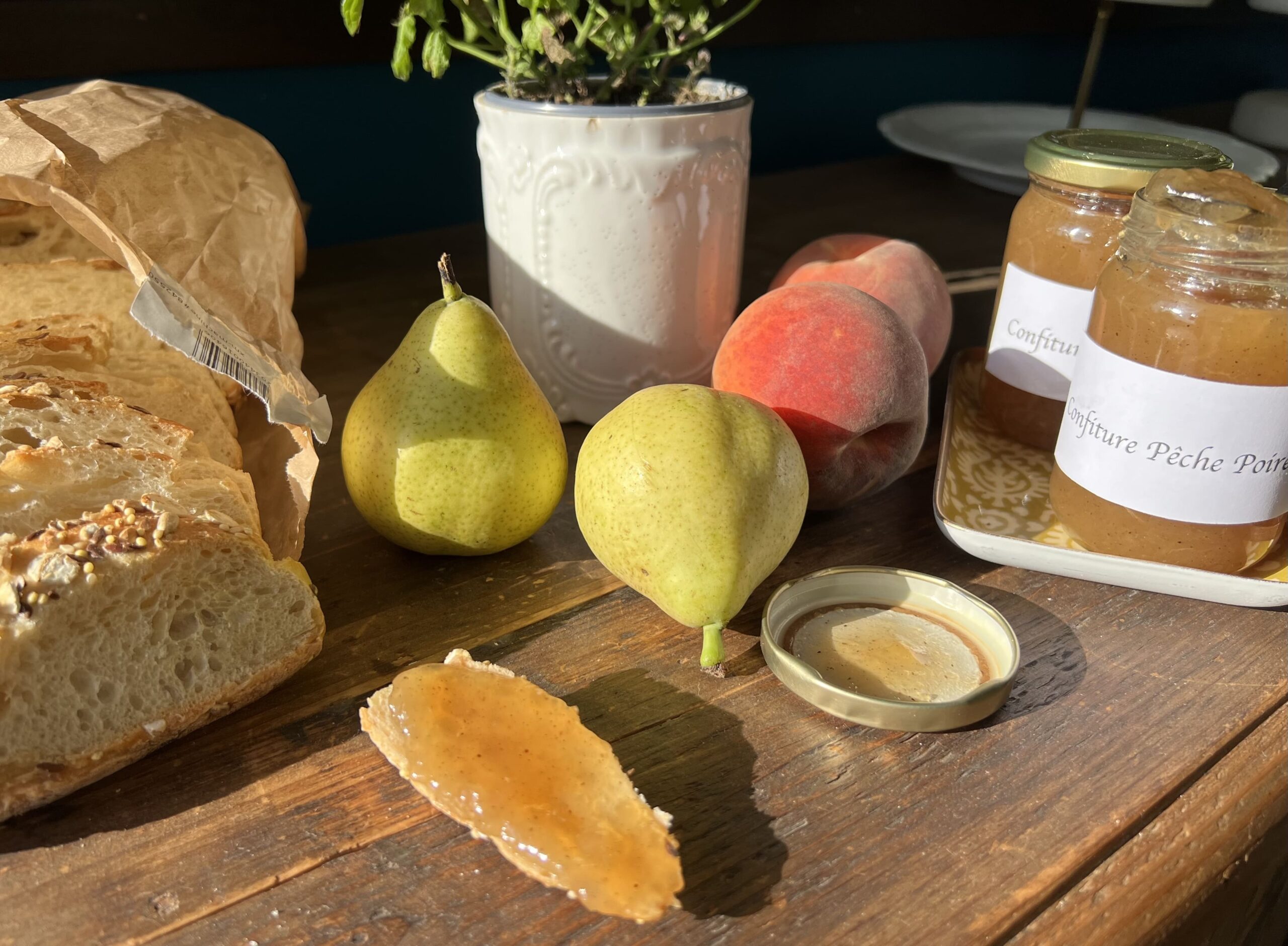 Confiture pêche-poire