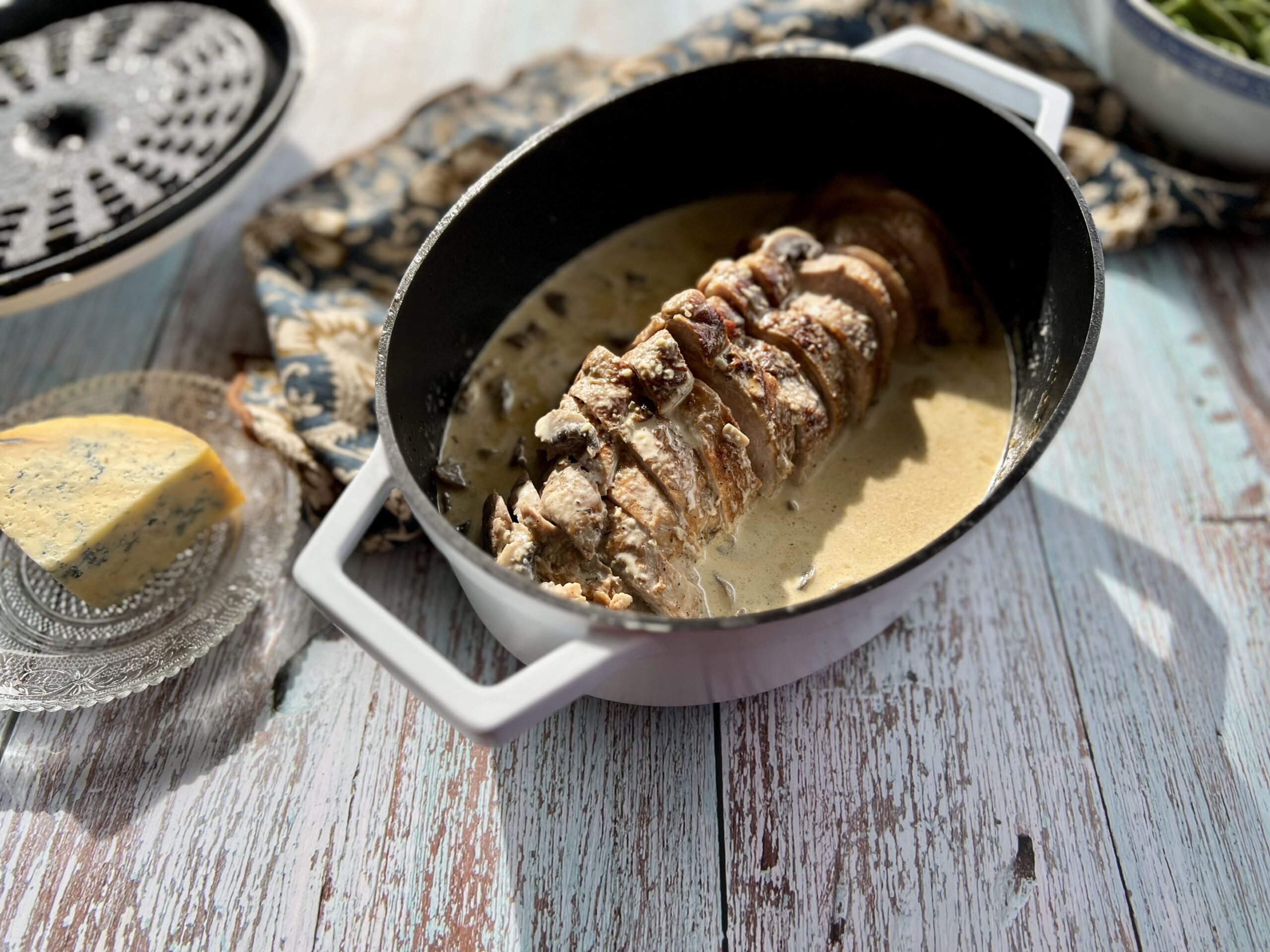 Filet mignon sauce champignons et bleu