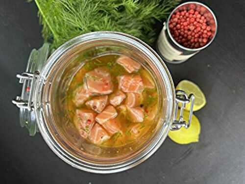 Saumon cru mariné