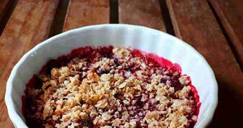 Recette de crumble pommes framboises vegan et sans gluten