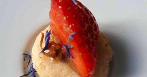 Recette de petit four bouchée fraise pistache et bergamote