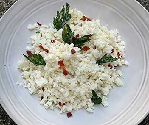 Risotto de chou-fleur au chorizo, façon Alain Passard