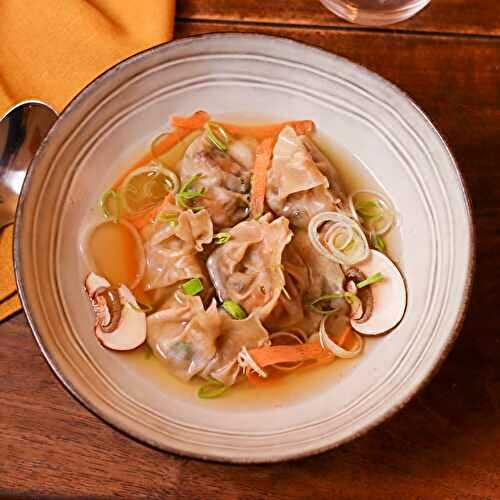 Soupe de raviolis wonton express