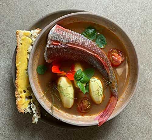 Bouillabaisse de Grondins et sa rouille