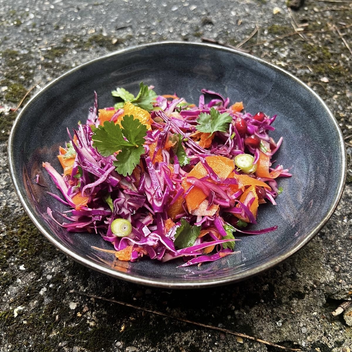 Salade fraicheur de chou rouge carottes et sésame