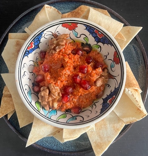 Muhammara, dip de poivrons rouges et noix