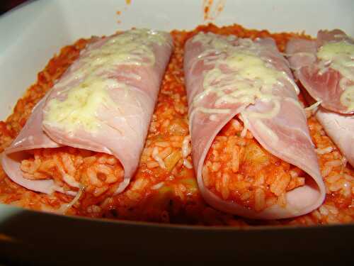 Cannelloni de jambon au riz