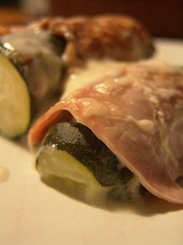 Courgettes aux jambon