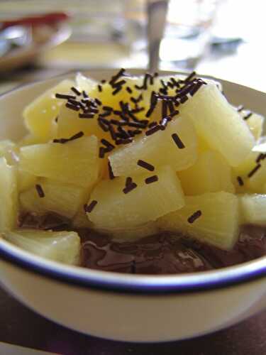 Crème chocolat à l'ananas