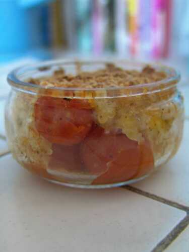 Crumble de tomates-cerises