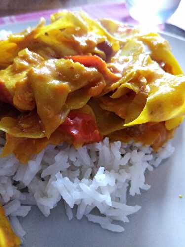 Curry de chou au poulet