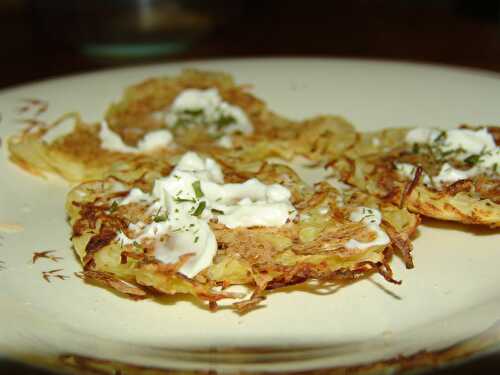 Galettes de pommes de terre au tartare