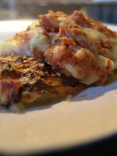 Lasagne de thon, tomate et mozzarella