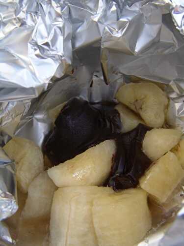 Papillotte banane-chocolat (BBQ)