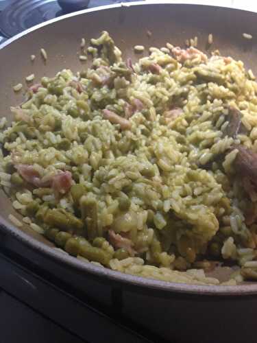 Risotto petits pois et asperges