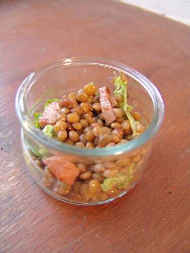 Salade de lentilles au cervelas