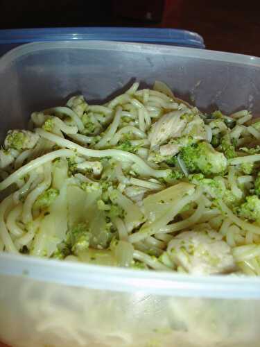 Spaghetti poulet-brocolis - Recettes rapides pour maman débordée