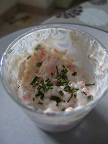 Verrine fromage blanc - surimi