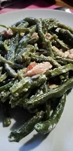 Haricots verts à la carbonara