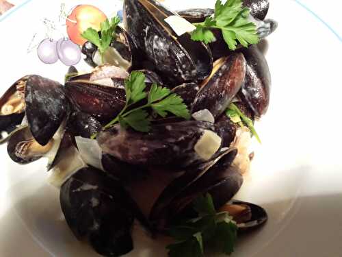 Moules au roquefort