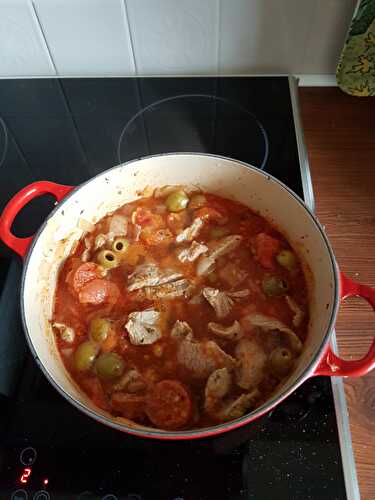 Sauté de veau au chorizo