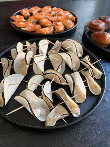 Bouchées apéritives au radis noir