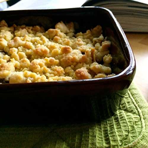 Crumble poire chocolat