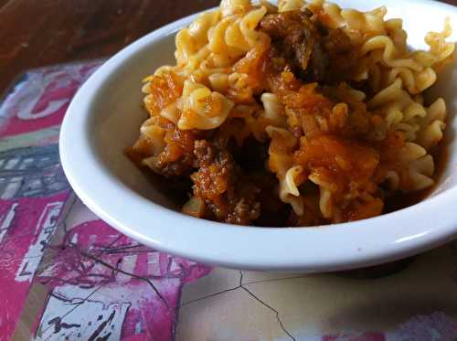 Lasagnettes au boeuf et au potiron