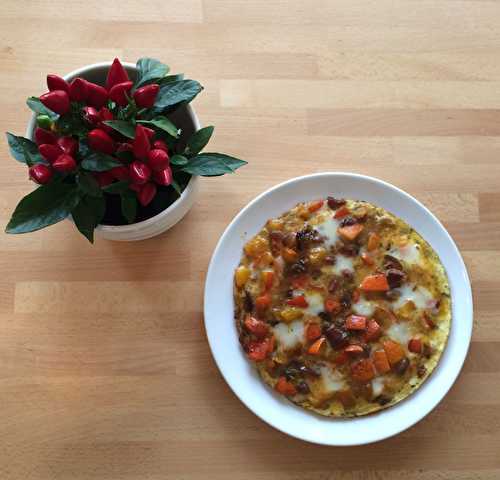 Omelette potimarron, chorizo et brebis - Recettes vertes pour cordons bleus