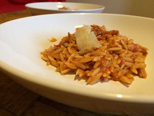 Orzotto au chorizo et manchego