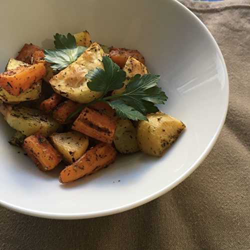 Petits légumes racines au four