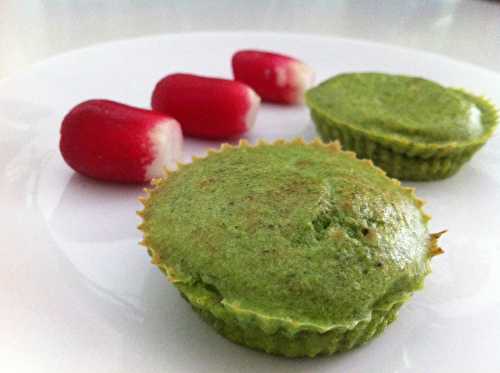 Petits muffins au pesto de fanes de radis