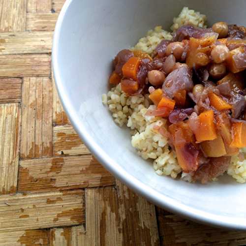 Salade de nectarines jaunes et boulgour façon tajine