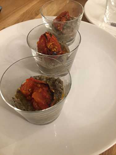 Caviar de lentilles vertes et tomates confites au harissa