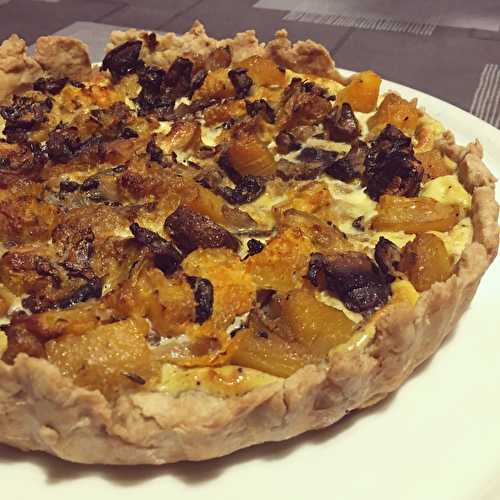 Tarte aux champignons et courge sucrine du Berry