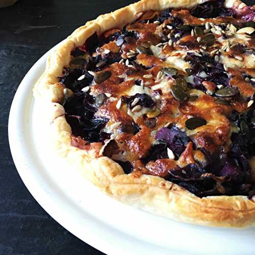 Tarte à la compotée de chou rouge