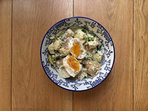 Salade de pommes de terre aux petits pois et wasabi