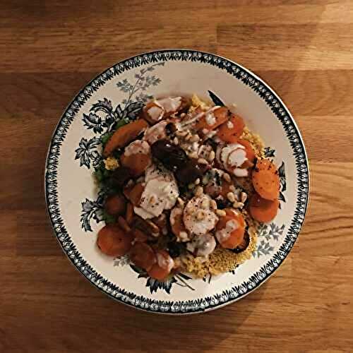 Carottes confites au cumin et sauce tahini