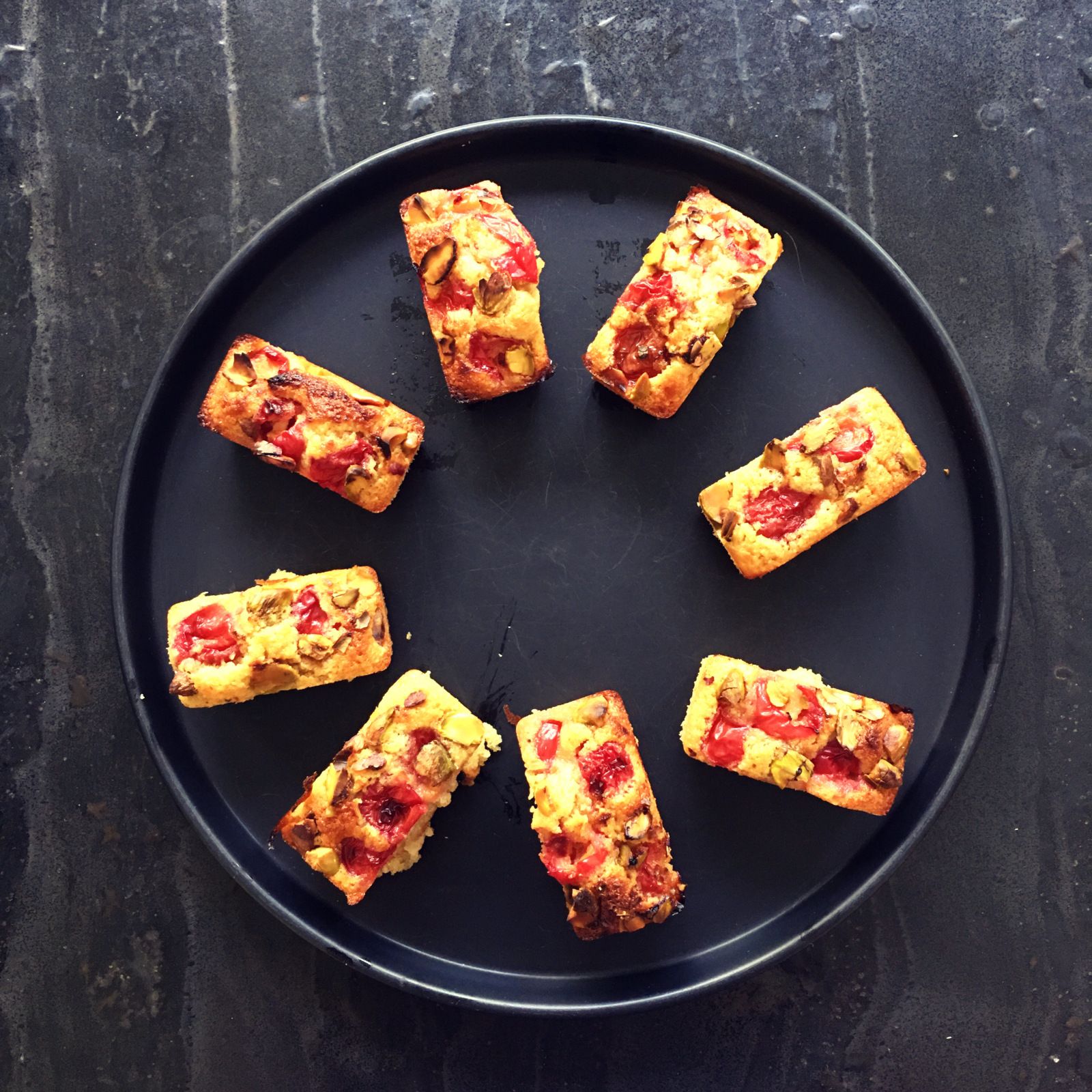 Financiers pistache/griottes