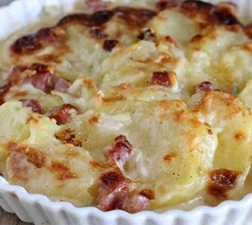 Gratin de pommes de terre aux lardons WW