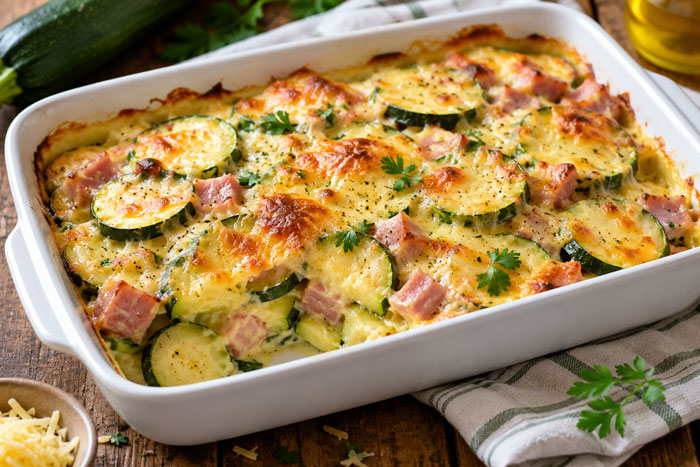 Gratin de Courgettes au Jambon Léger