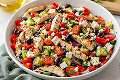 Salade Méditerranéenne au Poulet et Feta