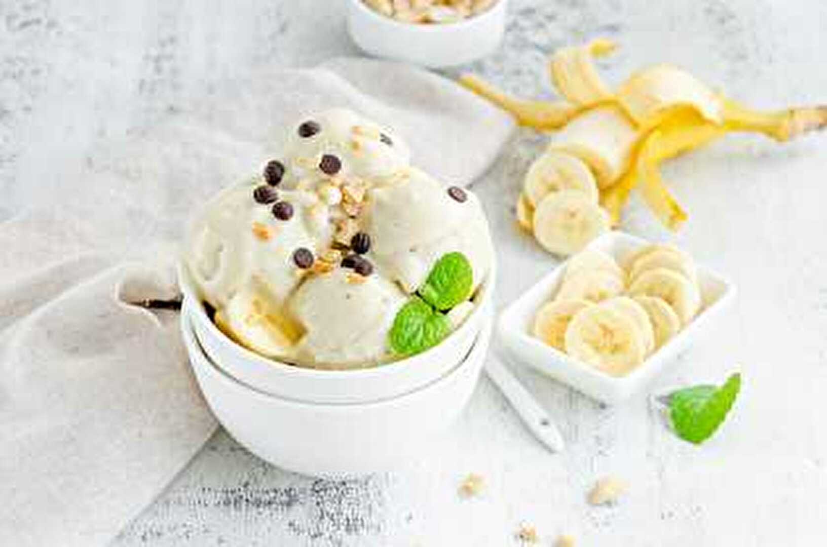 Crème glacée aux bananes
