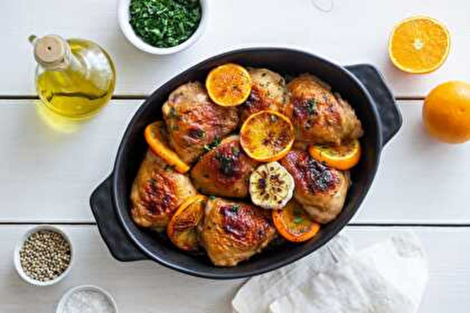 Haut de cuisse de poulet à l'orange : le plat parfait pour un dîner en famille