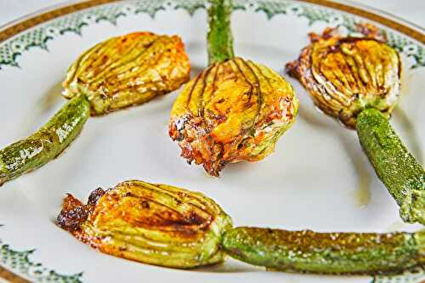 Recette de fleurs de courgette poêlées