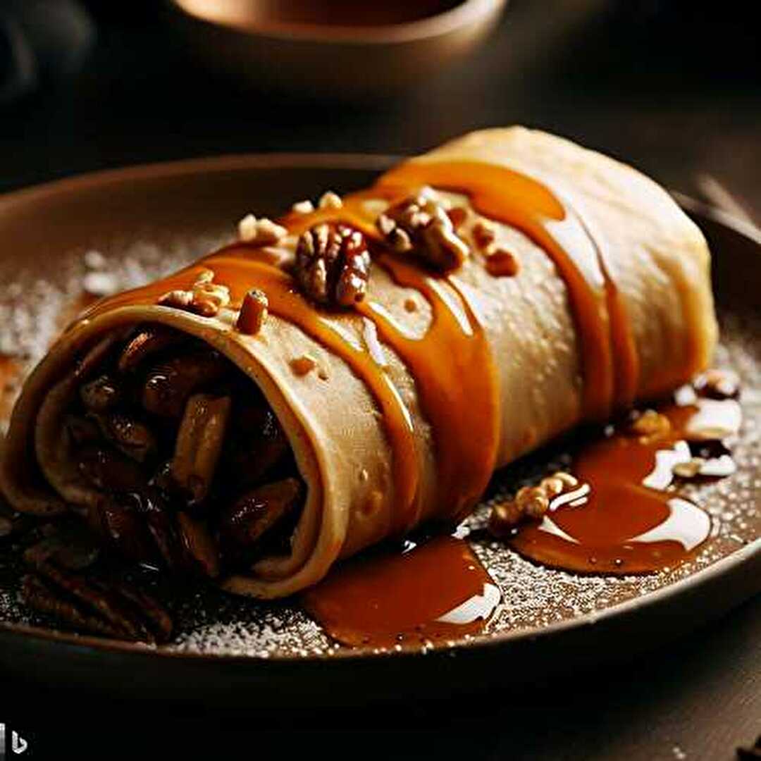 Crêpes au Caramel Salé et Noix de Pécan