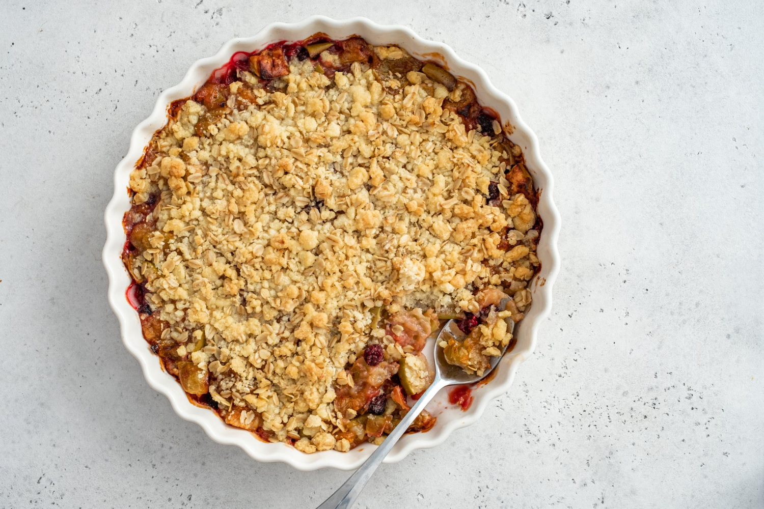 Crumble aux Pommes et Mûres