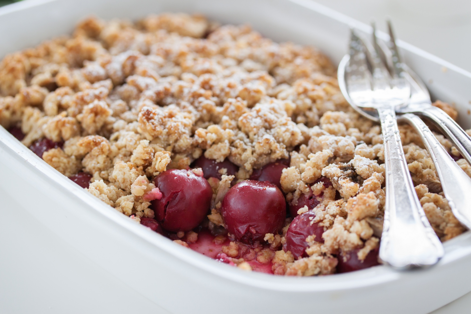 Crumble simple aux Cerises