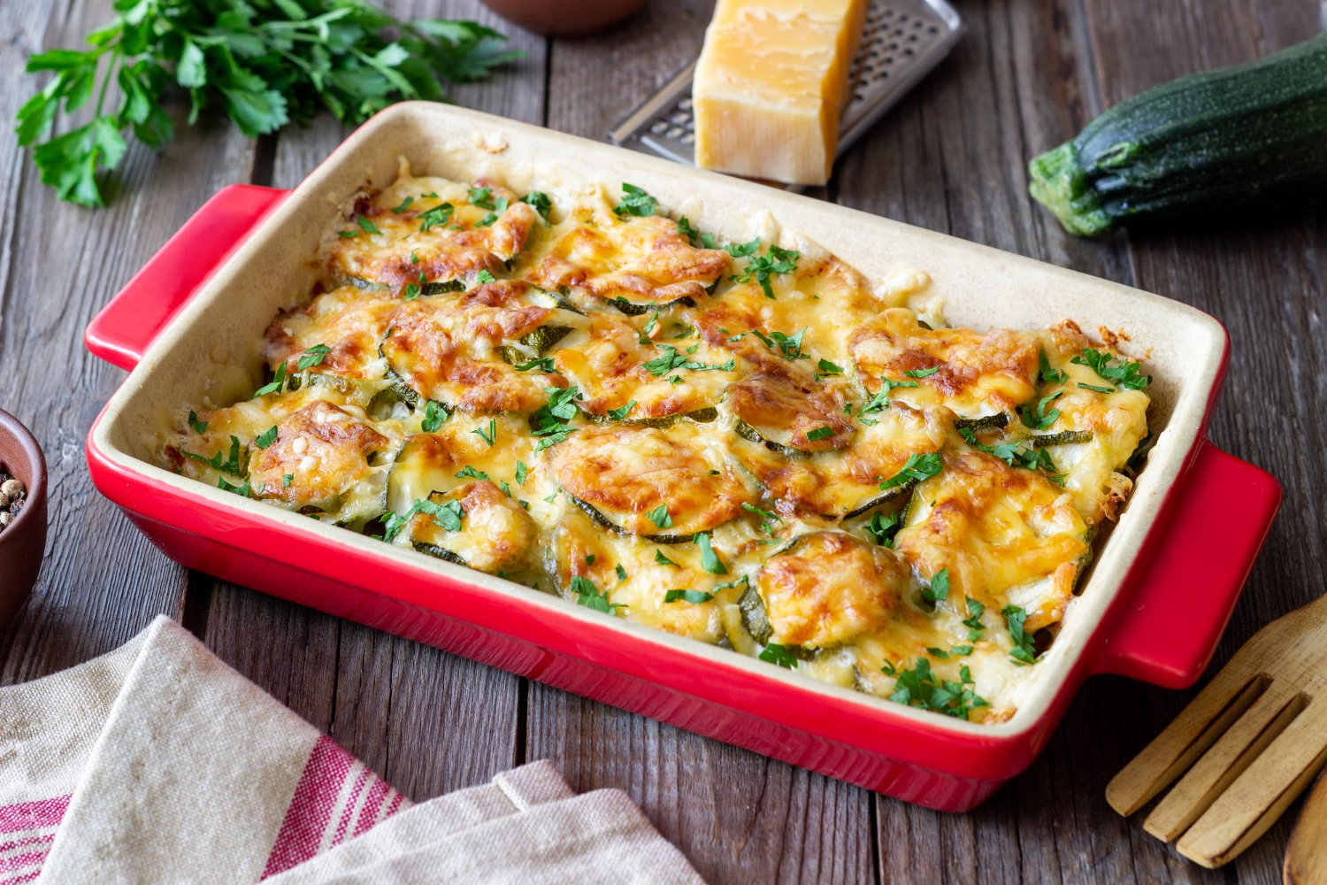 Gratin de Courgettes au Bleu et à la Ricotta